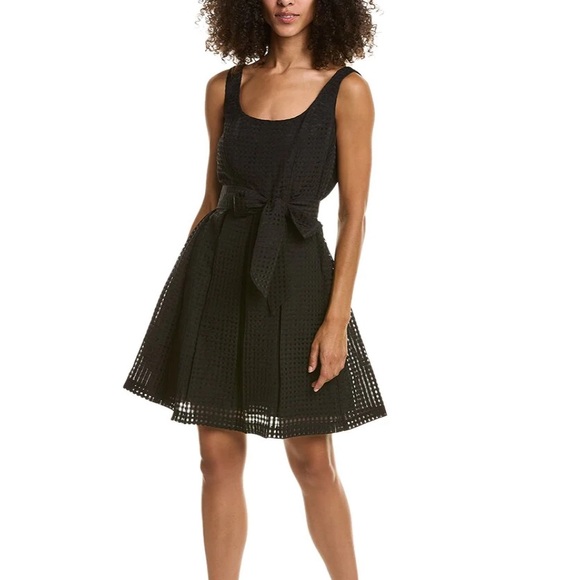 ANNE KLEIN -NWOT- Organza Dress in Black - Picture 2 of 9